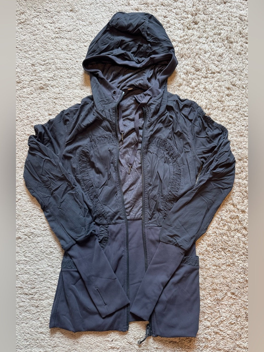 lululemon athletica Black Hooded Zip-Up Jacket